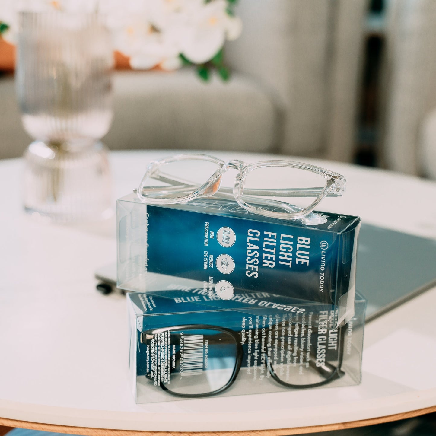 Livingtoday Blue Light Filter Glasses Clear