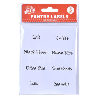 40 Pcs Cook Easy  Pantry Label Stickers