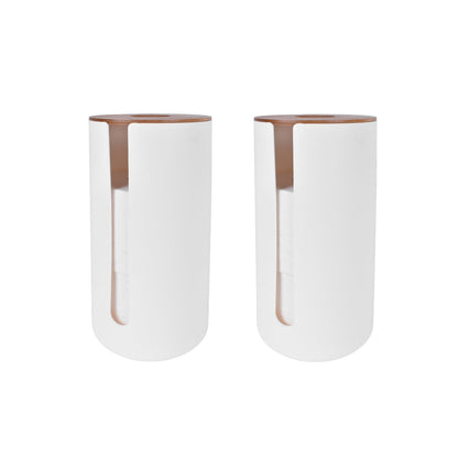 Bamboo Lid Toilet Roll Storage Holder