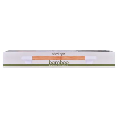 Bamboo Wall Mounted Bathroom Towel Rail