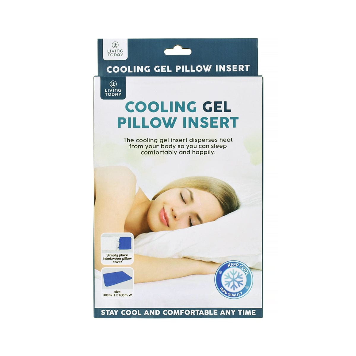 2 Pcs Cooling Gel Pillow Pad – Self-Cooling, No Refrigeration Needed