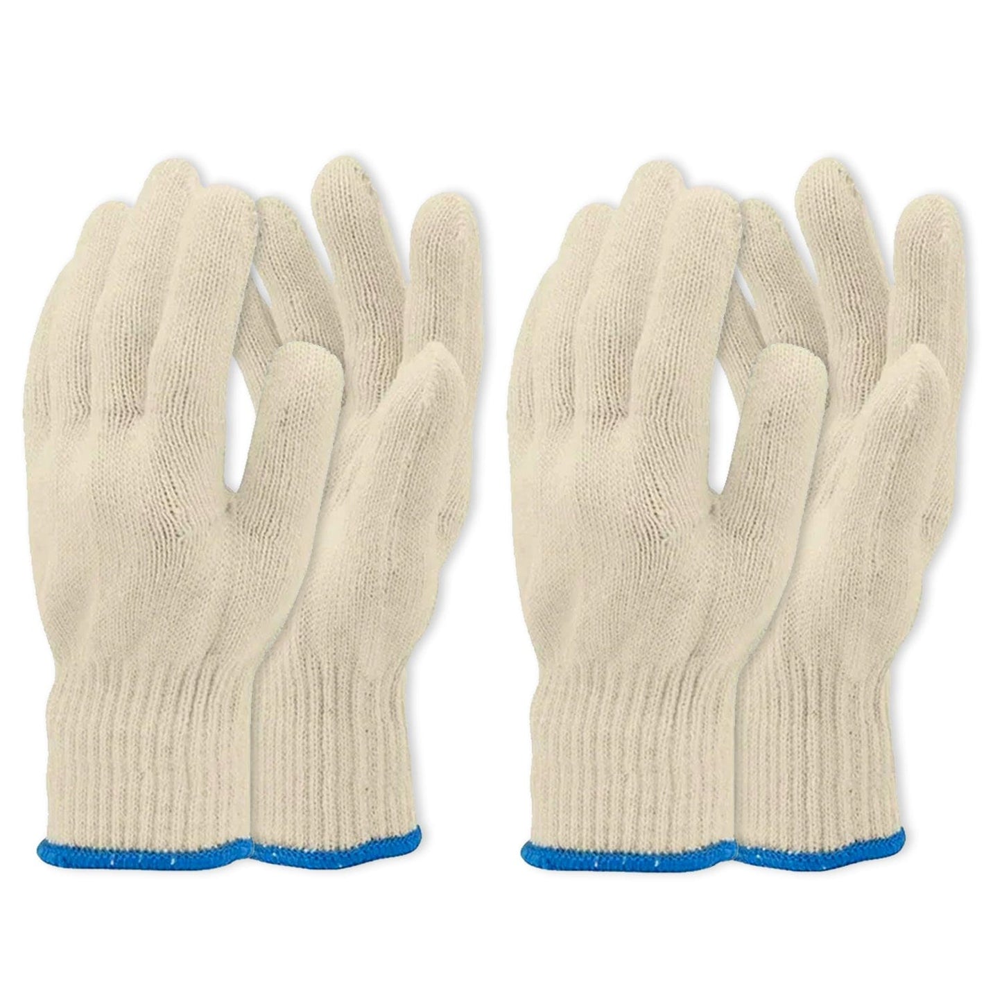 2 Pairs 5-Finger Oven Mitt BBQ Grill Gloves – Heat-Resistant, Non-Slip, Machine-Washable