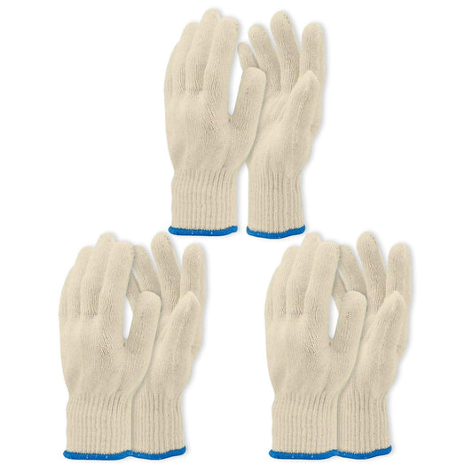 3 Pairs 5-Finger Oven Mitt BBQ Grill Gloves – Heat-Resistant, Non-Slip, Machine-Washable