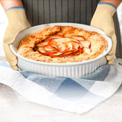 2 Pairs 5-Finger Oven Mitt BBQ Grill Gloves – Heat-Resistant, Non-Slip, Machine-Washable