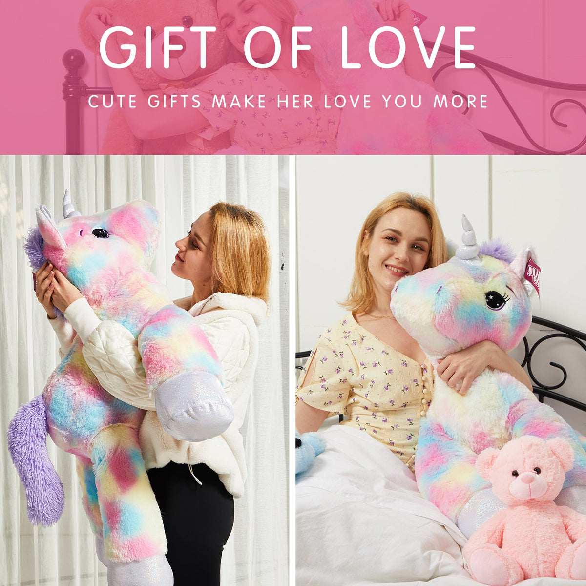 JUMBO PLUSH LYING UNICORN - 105cm