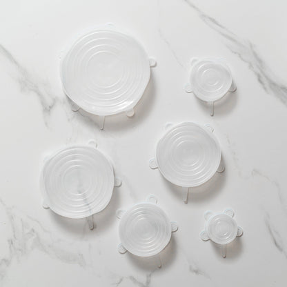 6 Pcs Cook Easy  Silicone Stretch Lids Set