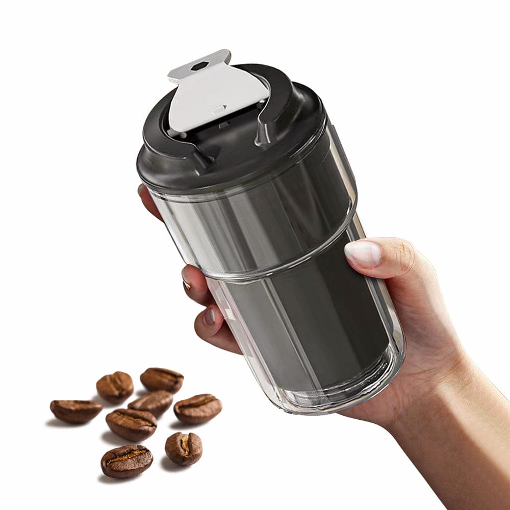 460ml Double wall insulated Coffee Cup Black