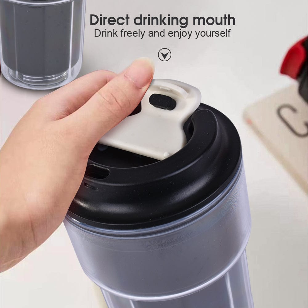 2 Pcs 460 ml Double Wall Insulated Coffee Cup – Red & Black (Leak‑Proof, Vacuum Design)