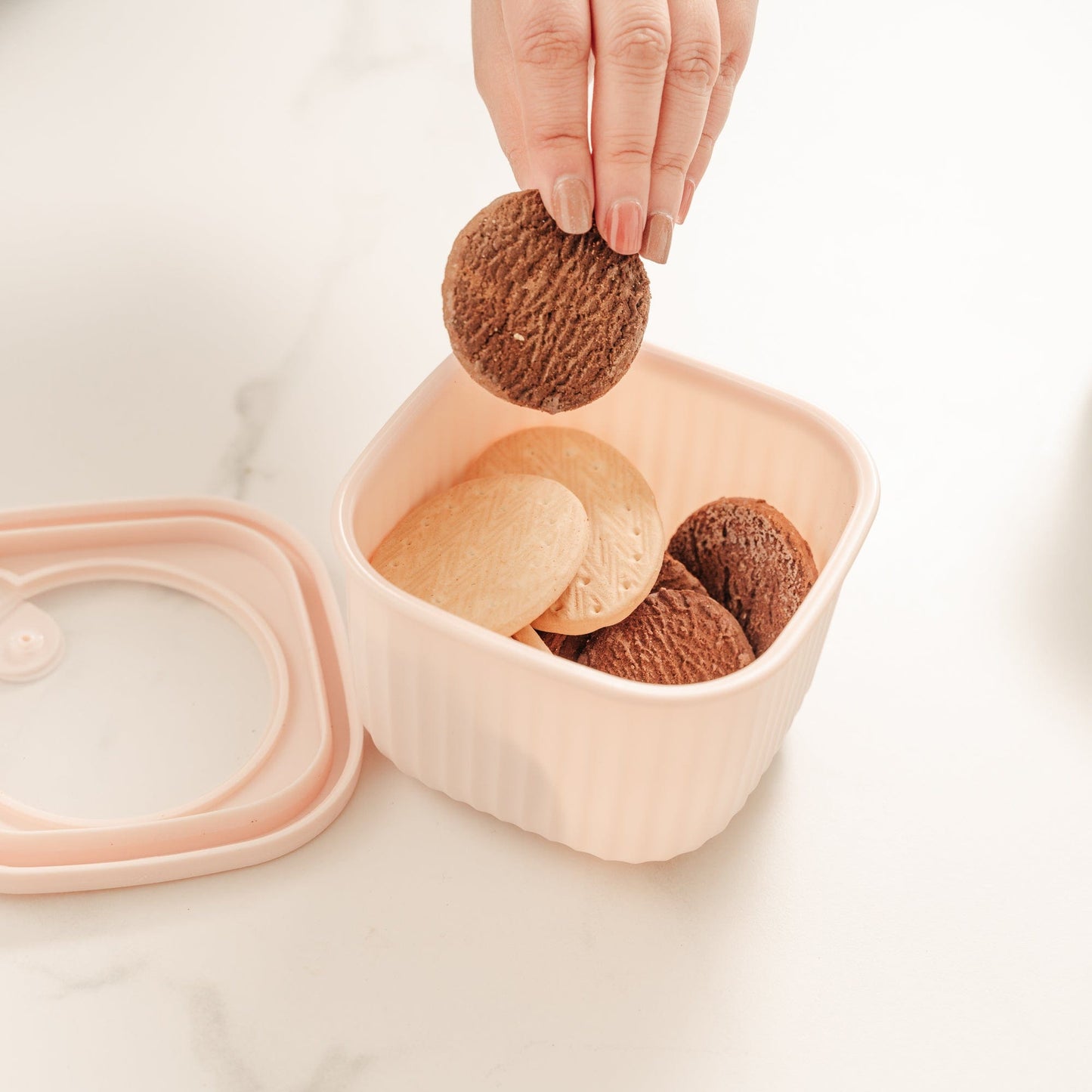 4 Pcs Cook Easy  Square Nested Food Storage Set