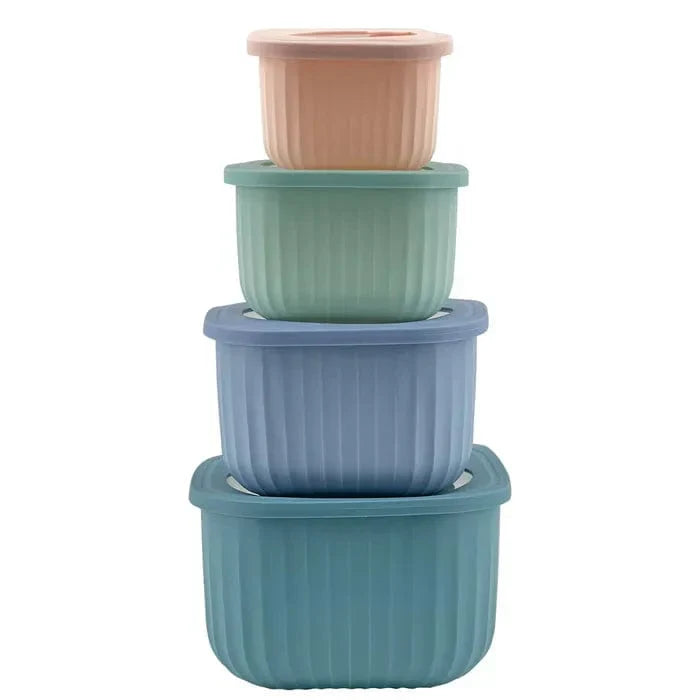 4 Pcs Cook Easy  Square Nested Food Storage Set