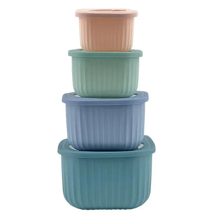 4 Pcs Cook Easy  Square Nested Food Storage Set