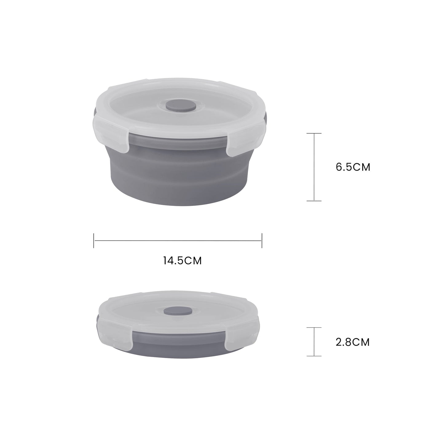 2 Pcs Cook Easy 540ml Collapsible Silicone Storage Container