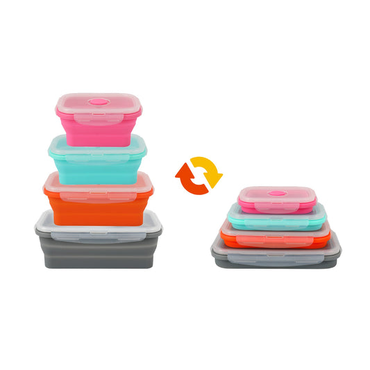 4 Pcs Cook Easy Collapsible Silicone Storage Container