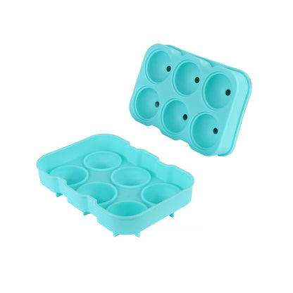 4 Pcs Silicone Easy Pop 6 Sphere Ice Cube Tray / 15 Grids Ice Cube Tray