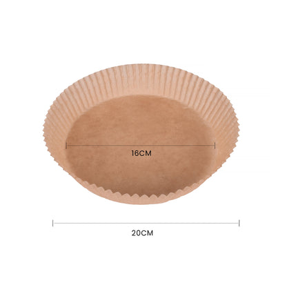 200 Pcs Disposable Unbleached Silicone Paper Dish Air-fryer Liner (100 small round + 100 small square))