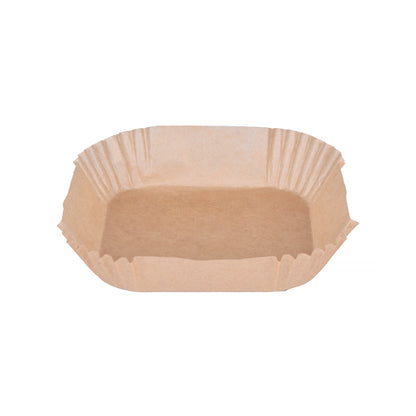 200 Pcs Disposable Unbleached Silicone Paper Dish Air-fryer Liner (100 small round + 100 large square)