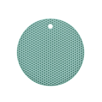 4 Pcs Round Silicone Pot Holder Insulation Mat Teal