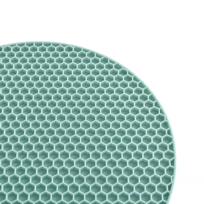 4 Pcs Round Silicone Pot Holder Insulation Mat Teal
