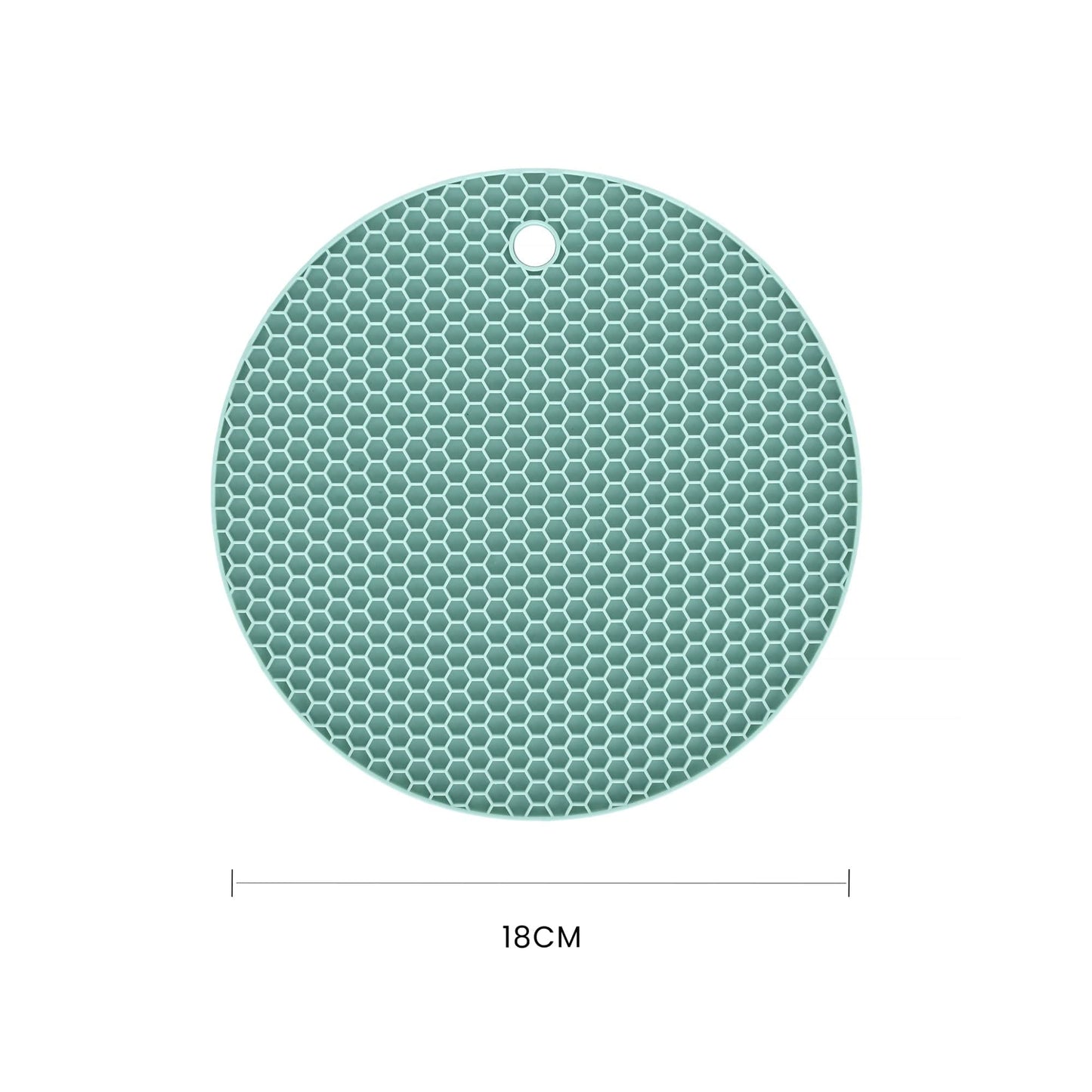 4 Pcs Round Silicone Pot Holder Insulation Mat Teal