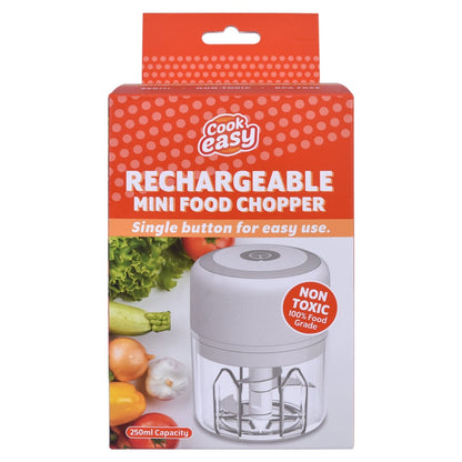 250ml Cordless USB Rechargeable Mini Food Chopper