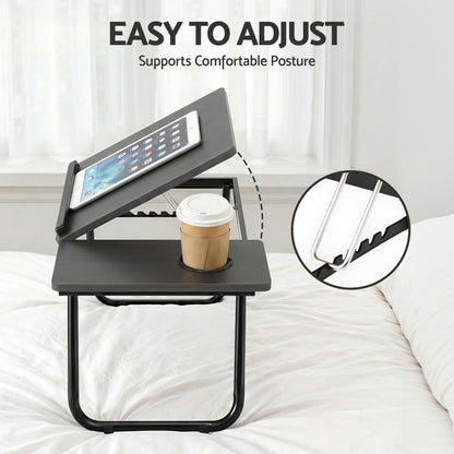 Artiss Laptop Desk Bed Table Foldable Portable Desktop Black