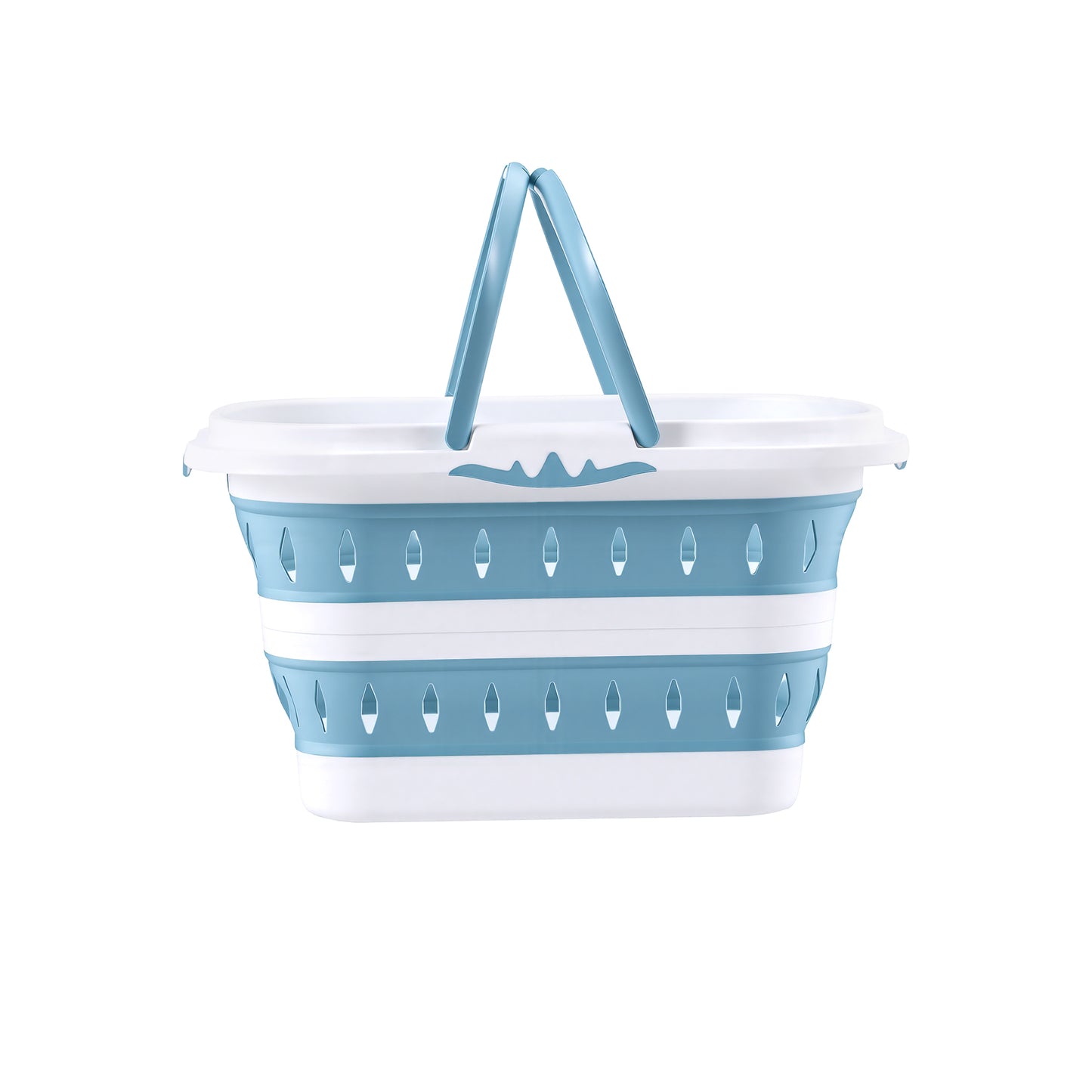 Artiss Laundry Basket Hamper Large Foldable Washing Clothes Storage Organiser Blue