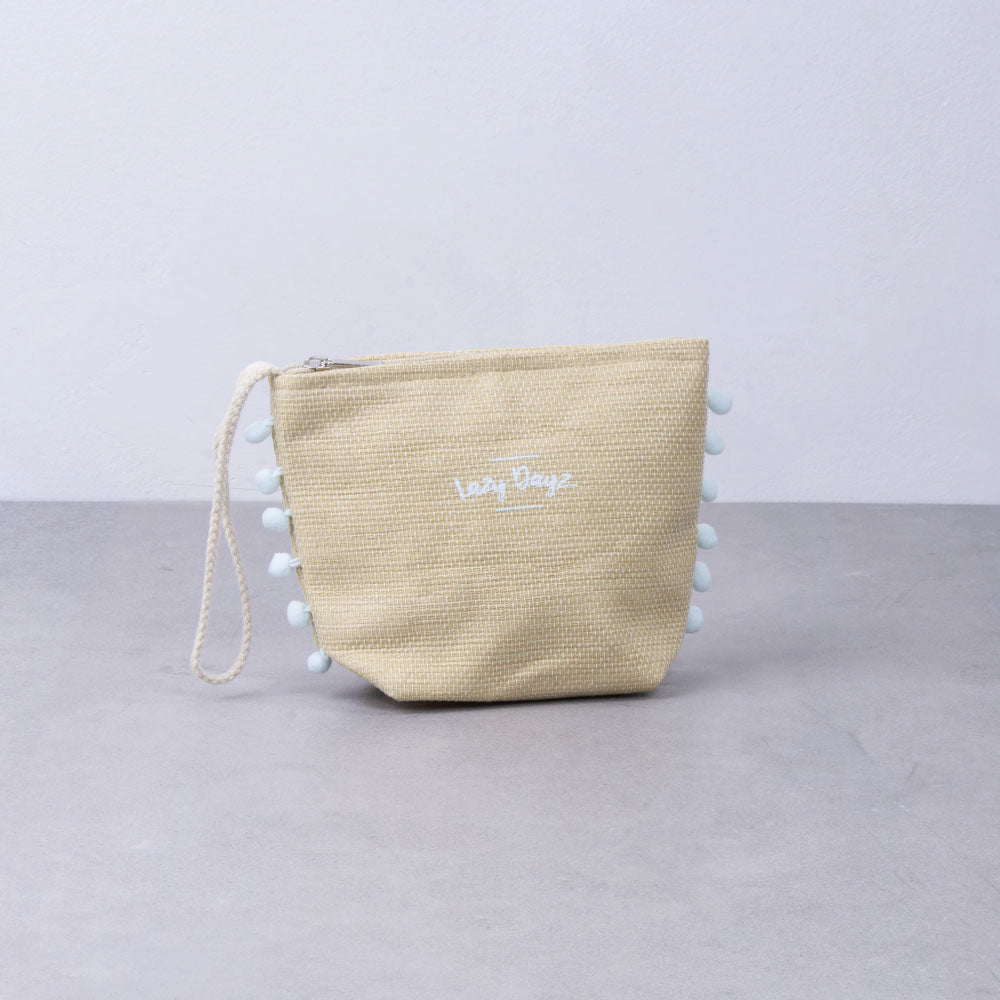 Beach Pom Pom Clucth Bag - Assorted Color