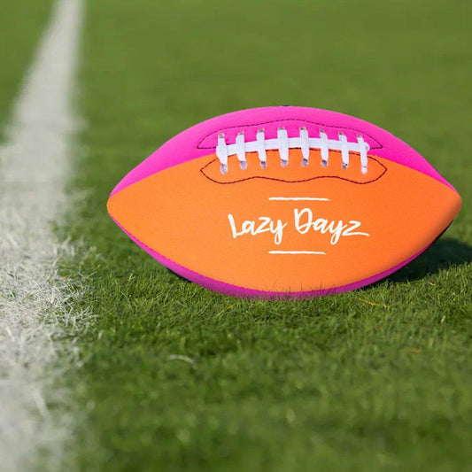 Inflated Contrast Color Neoprene American Football-Pink