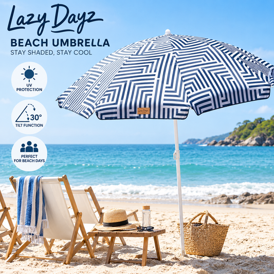 Lazy Dayz Makena 1.8m Tiltable Beach Umbrella with Carry Bag — 2