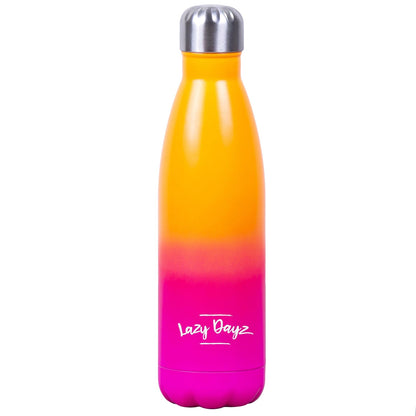 Lazy Dayz Daily Drink Bottle 500ml - Orange Pink Ombre