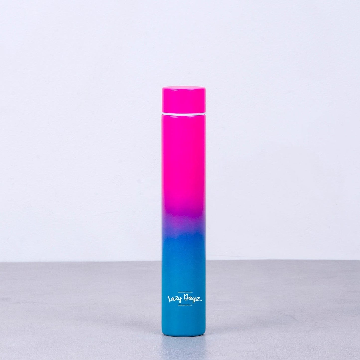 Lazy Dayz 300ml Slimline Insulated Drink Bottle - Pink Blue Ombre
