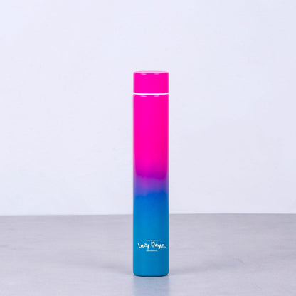Lazy Dayz 300ml Slimline Insulated Drink Bottle - Pink Blue Ombre