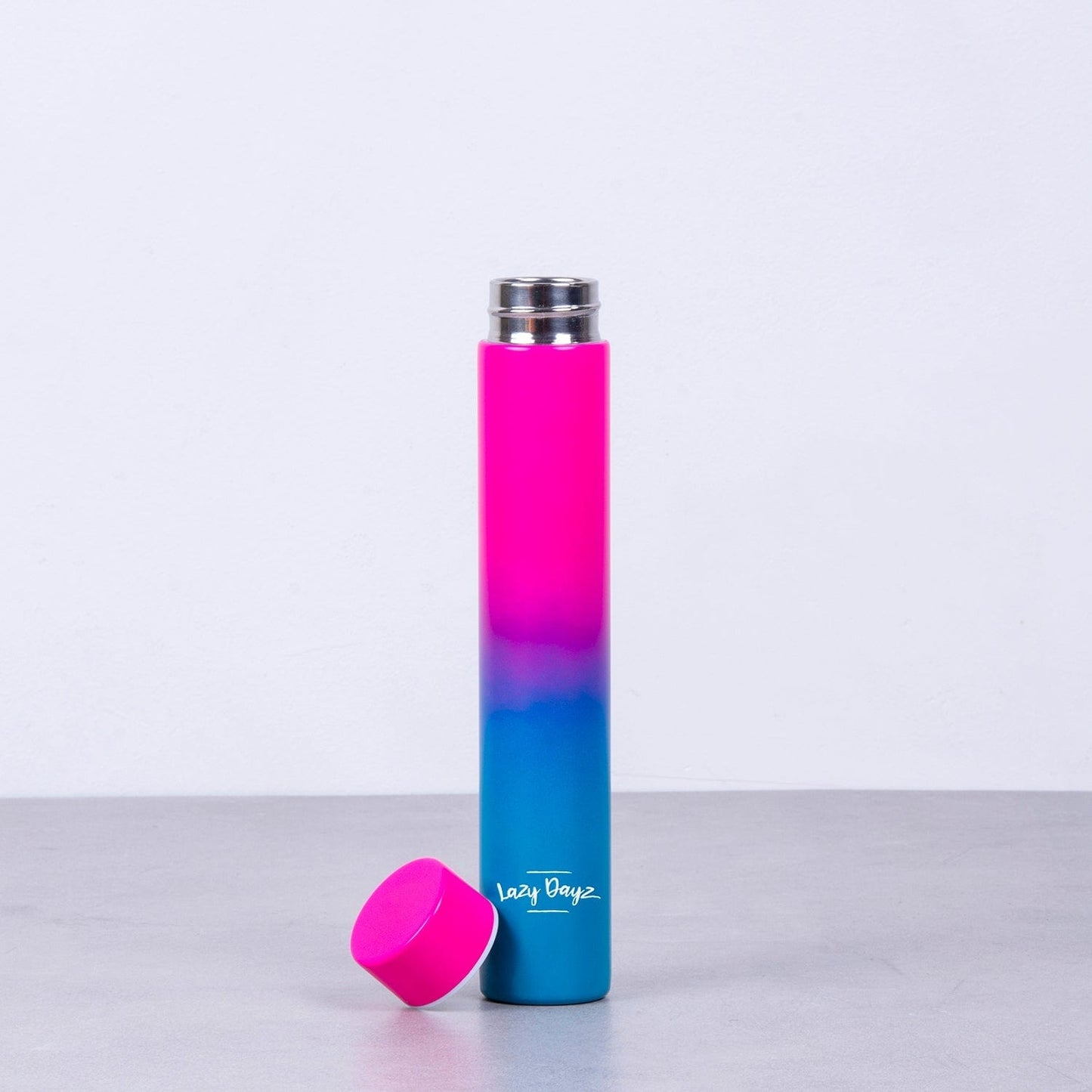 Lazy Dayz 300ml Slimline Insulated Drink Bottle - Pink Blue Ombre