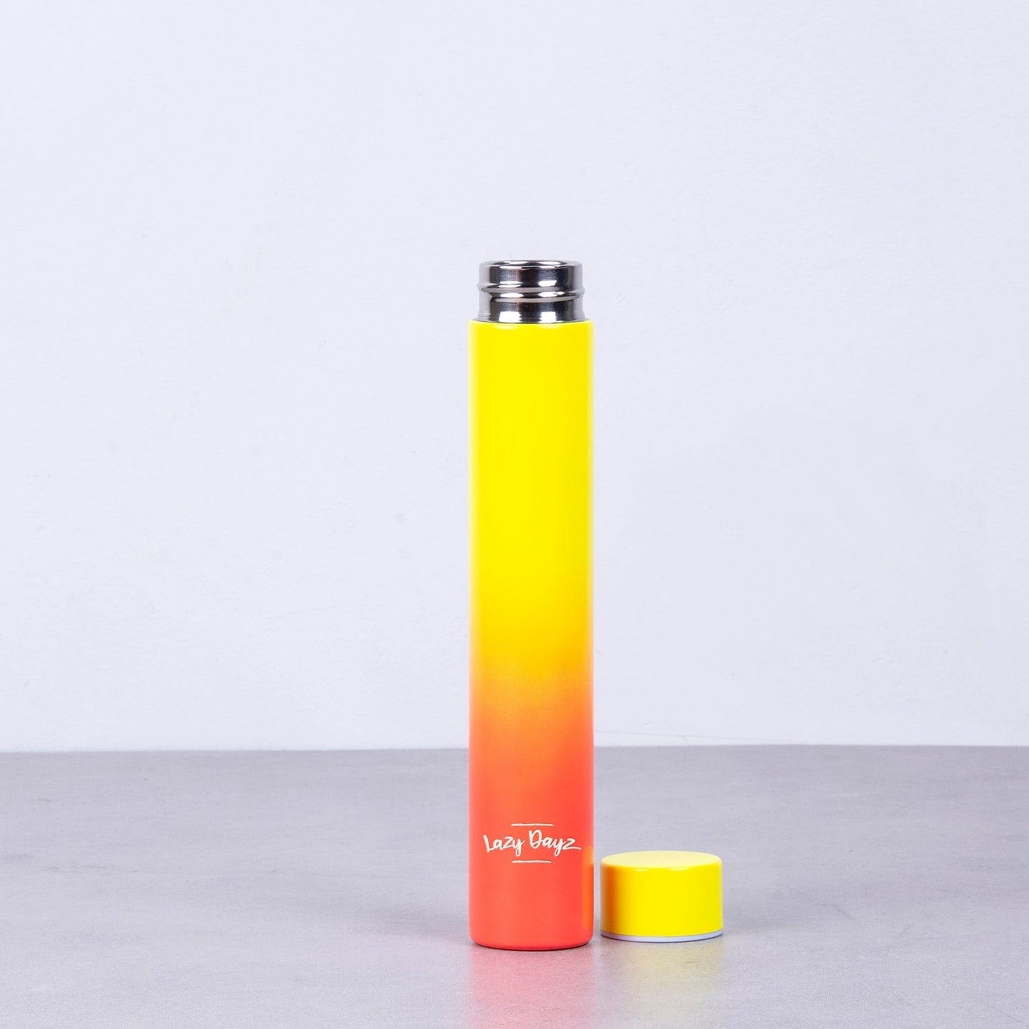 Lazy Dayz 300ml Slimline Insulated Drink Bottle - Yellow Peach Ombre