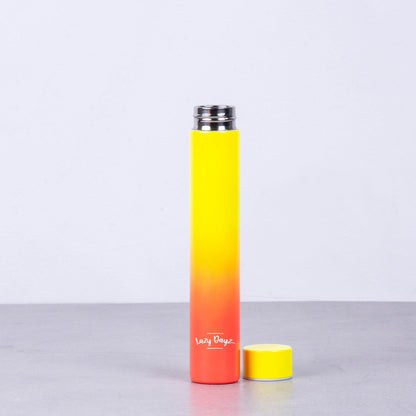 Lazy Dayz 300ml Slimline Insulated Drink Bottle - Yellow Peach Ombre