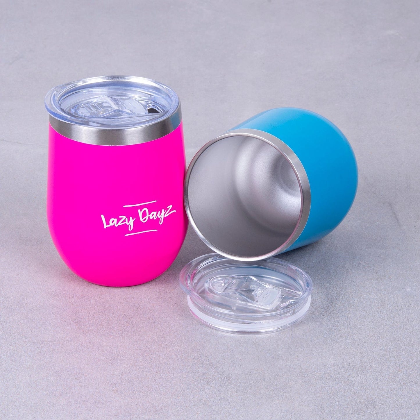 Lazy Dayz Stemless Wine Cup 350ml - Blue