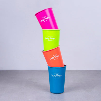 4 Pcs Lazy Dayz Picnic Cup 350ml