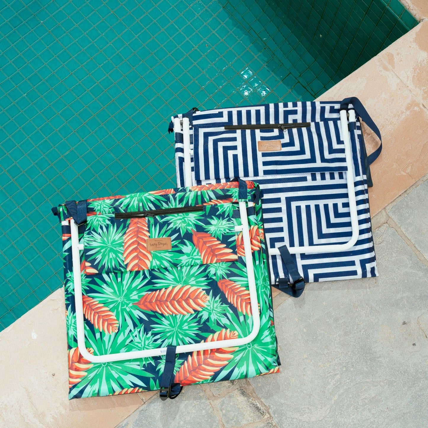 Lazy Dayz Fold Up Beach Lounger - Makena