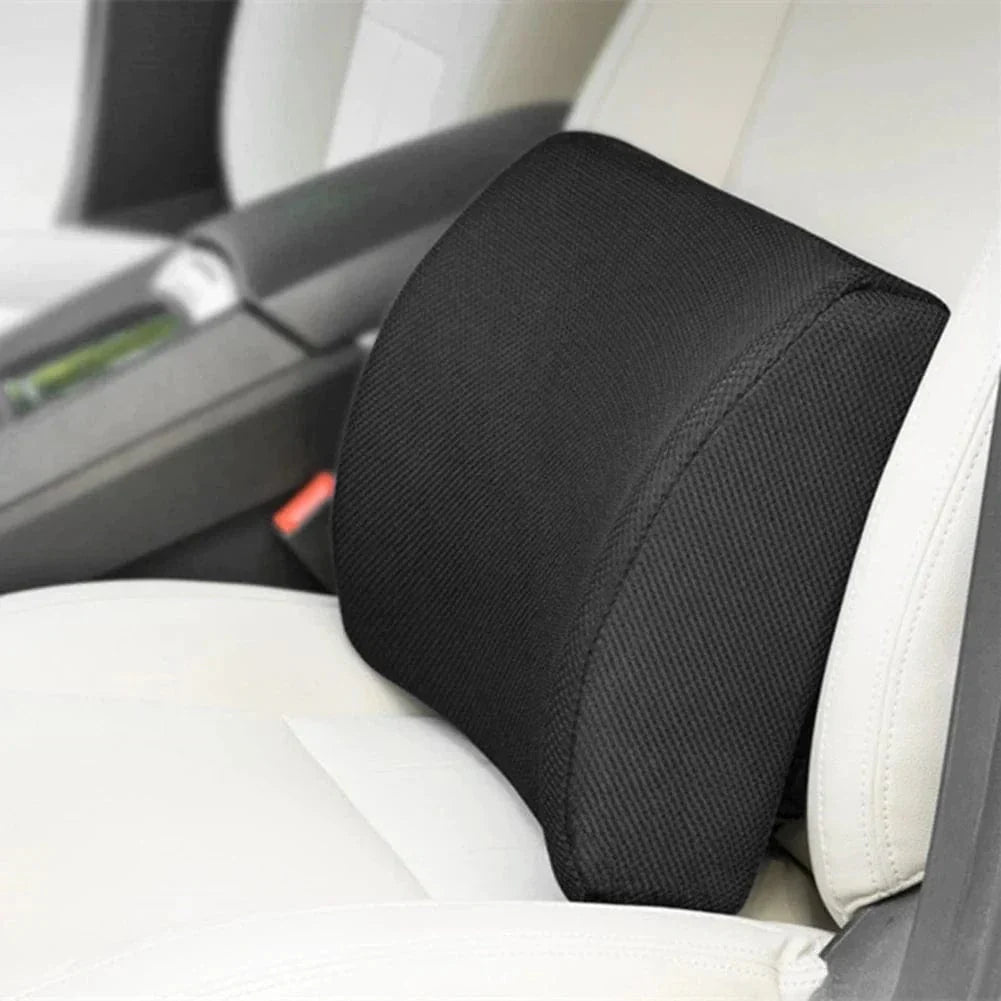 2 Pcs Bamboo Memory Foam Lumbar Support Cushion – Ergonomic Back Support Pillow