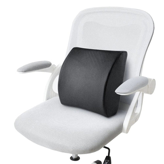 Living Today Office Memory Foam Lumbar Back Support Cushion with Black Cover