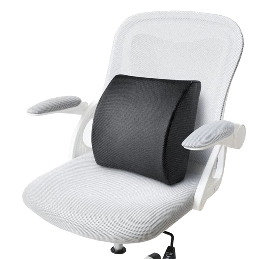 2 Pcs Bamboo Memory Foam Lumbar Support Cushion – Ergonomic Back Support Pillow