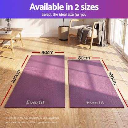 Everfit Exercise Equipment Mat 1.8M Treadmill Floor Rug Home Gym Fitness Purple