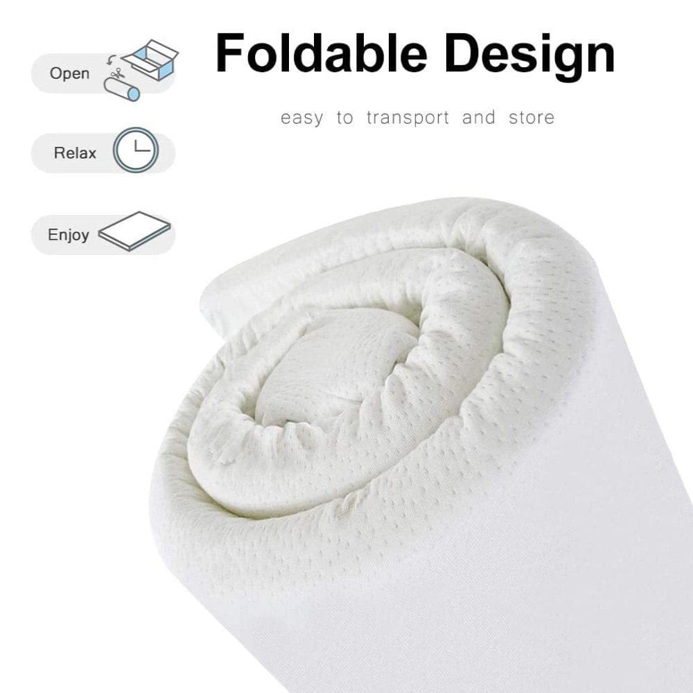 4cm Memory Foam Mattress Topper with Bamboo Cover - Double