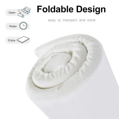 4cm Memory Foam Mattress Topper with Bamboo Cover - Double