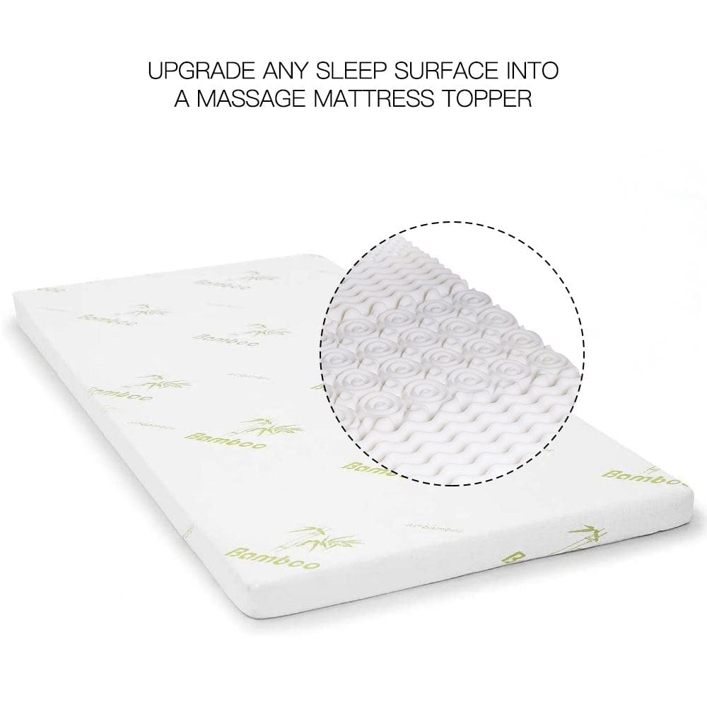8cm Memory Foam Mattress Topper with Bamboo Cover - Single Size