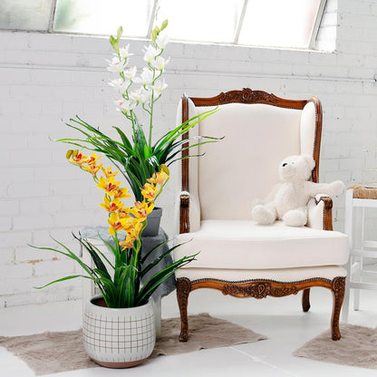 90cm Faux Artificial Home Decor Potted Orchid Plant