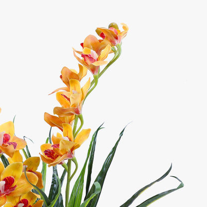 90cm Faux Artificial Home Decor Potted Orchid Plant