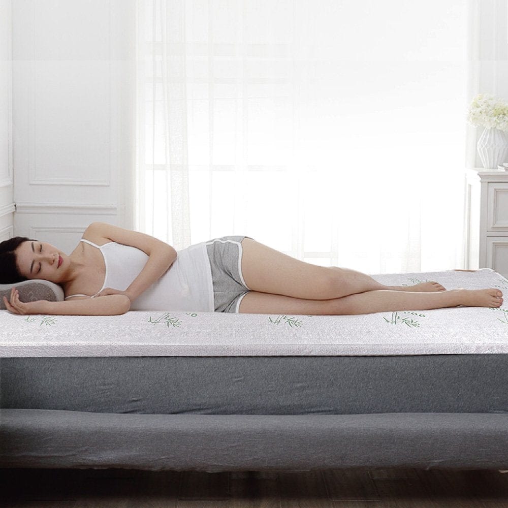 Living Today Mattress Pads 6cm Memory Foam Mattress Topper with Bamboo Cover - Double