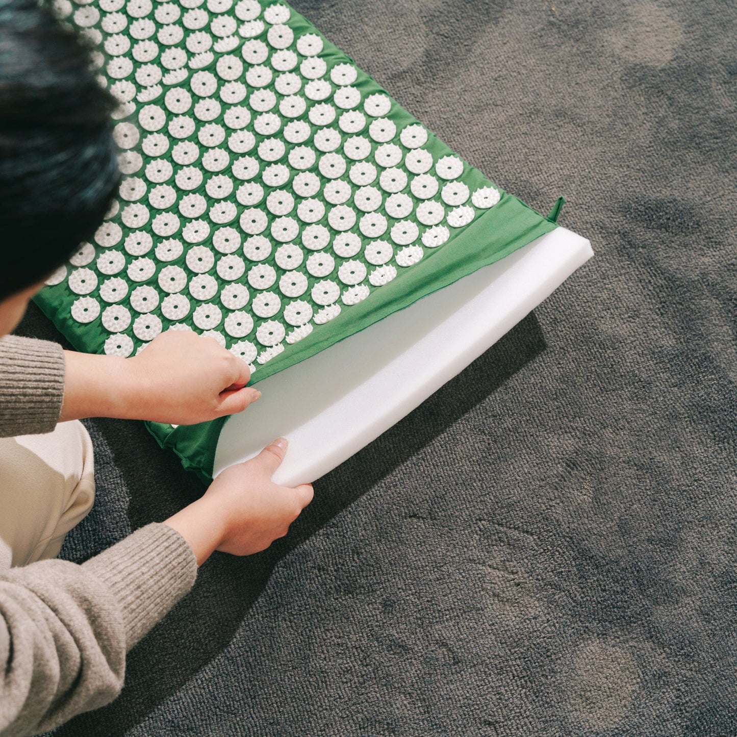 Acupressure Mat and Pillow Set with Bag