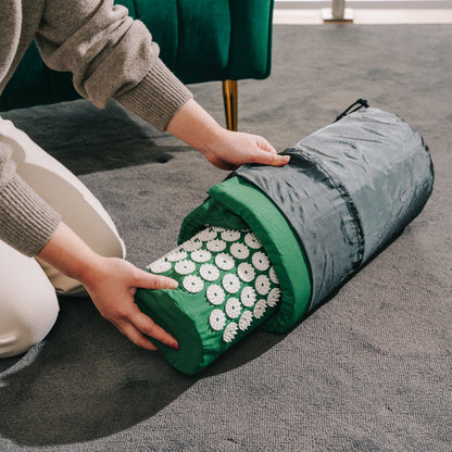 Acupressure Mat and Pillow Set with Bag